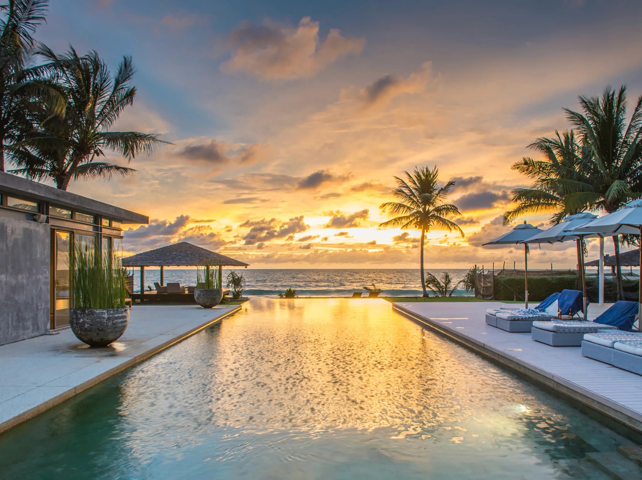 Villa Amarelo, a cliff front wedding venue in Natai Beach, Thailand